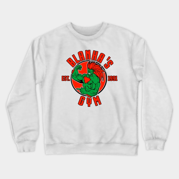 Blanka's Gym Crewneck Sweatshirt by carloj1956